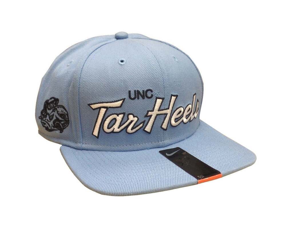 Nike Vintage Two Toned Script North Carolina Tar Heels Snapback Hat / Cap